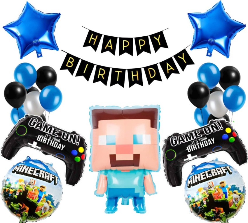 FLICK IN Minecraft Birthday Decorations Set Gaming Theme Game Controller  Foil Balloon Kit Price in India - Buy FLICK IN Minecraft Birthday  Decorations Set Gaming Theme Game Controller Foil Balloon Kit online