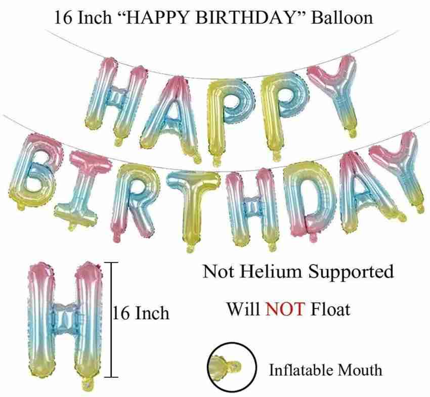 Bash N Splash Solid Rainbow color Happy Birthday