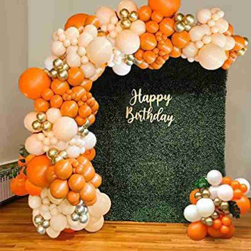 8 ballons gonflables 23 cm orange unis