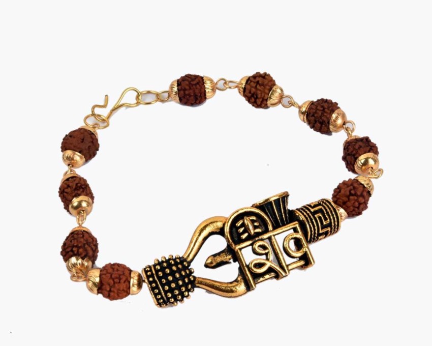 Gold rudraksha bracelet on sale price