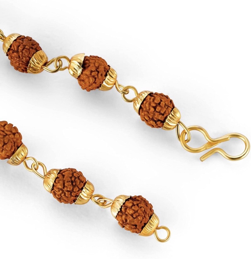 Omkar and Rudraksha Gold Plated Mens Bracelet at Best Price in Jaipur   Tistabene Retails LLP