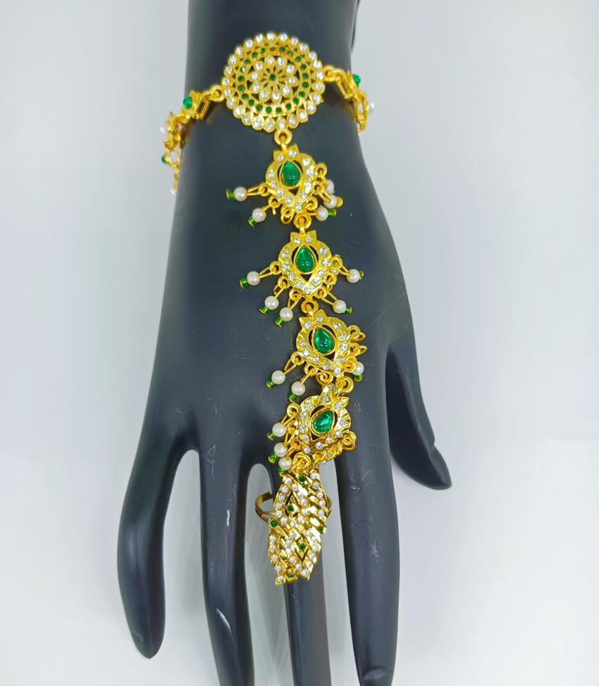 PEEHU JEWELS Brass Gold plated Ring Bracelet Price in India Buy