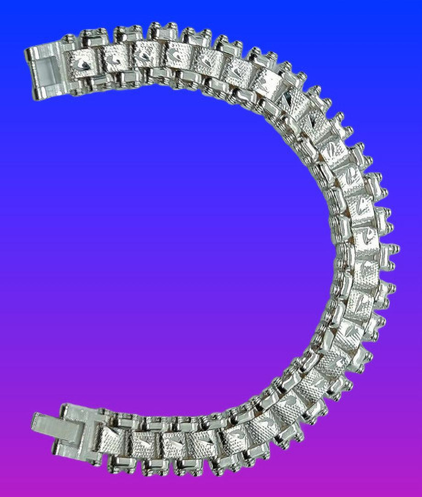 Mens silver bracelet flipkart sale