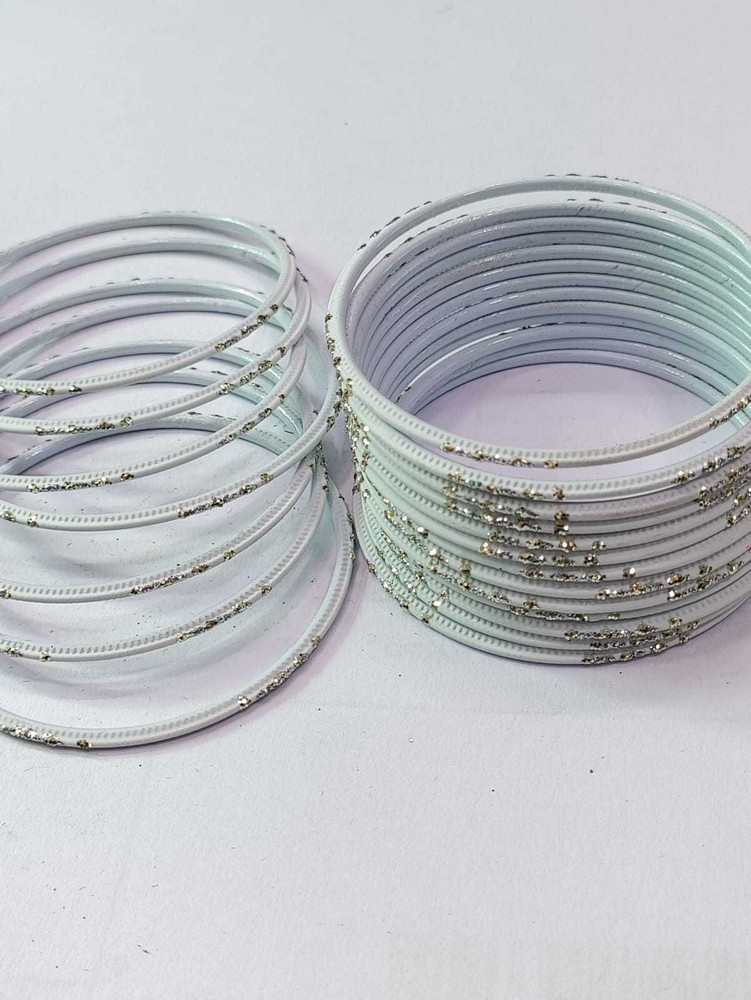 White best sale metal bangles