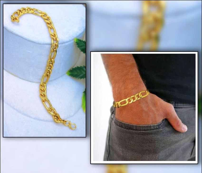 Buy Gold Bracelets & Kadas for Men by Bold by Priyaasi Online