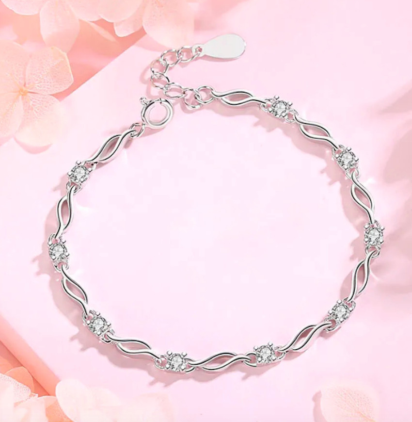Nilu s Collection Alloy Sterling Silver Bracelet