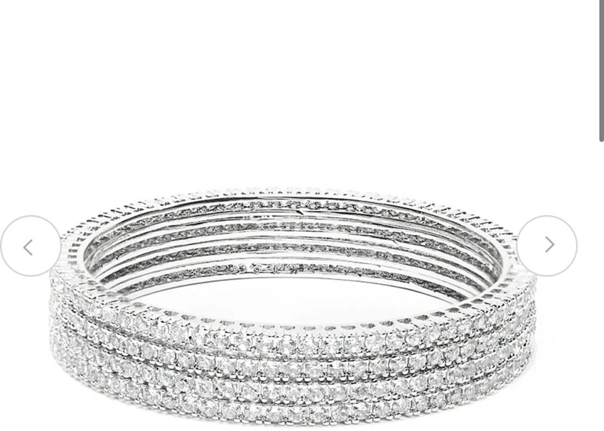 Anil Bhai Churi Wala Stone Crystal Crystal Silver Bangle Price in India Buy Anil Bhai Churi Wala Stone Crystal Crystal Silver Bangle Online at Best Prices in India Flipkart