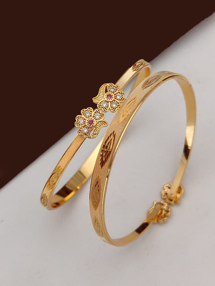 Copper gold plated bangles on sale