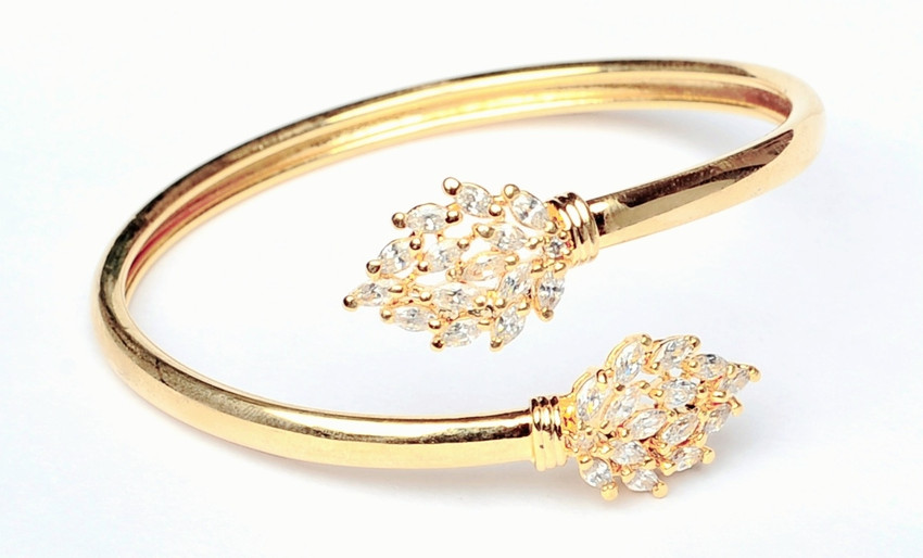 BA9353 22ct Gold Plated Bracelets Open Type Indian Fashion Jewelry Online   JewelSmartin