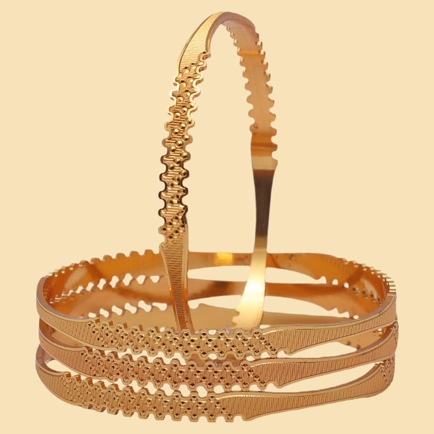 Tks Brass Gold-plated Bangle Set Price in India - Buy Tks Brass