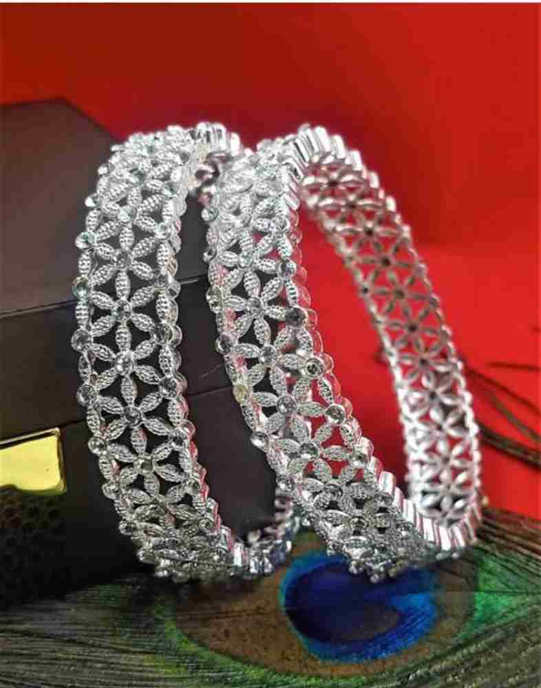 Tempting Brass Silver Bangle Price in India Buy Tempting Brass Silver Bangle Online at Best Prices in India Flipkart