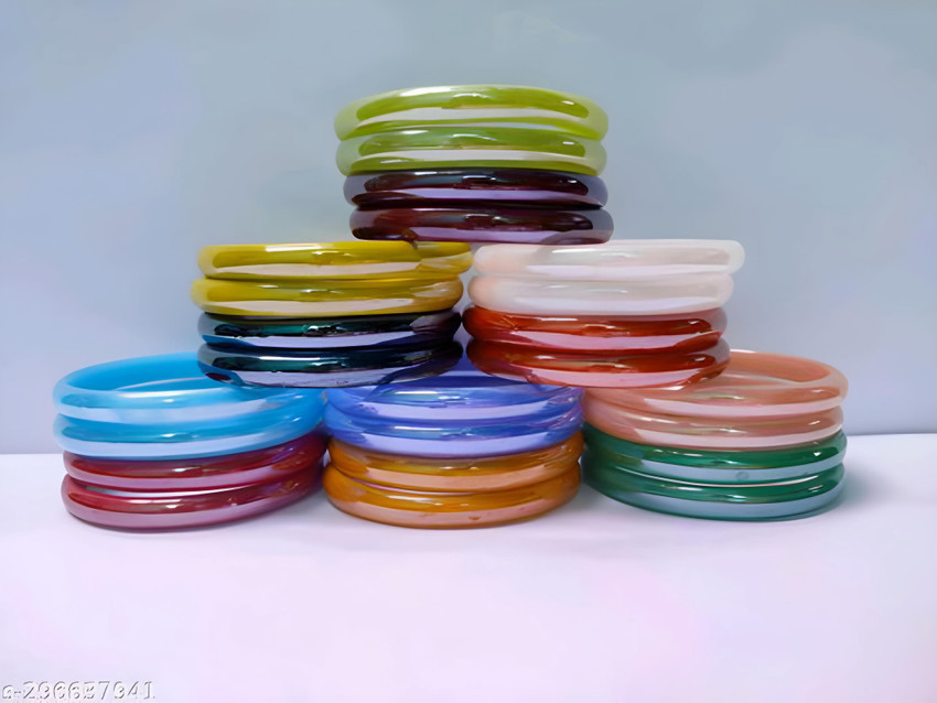 Thick glass bangles online on sale