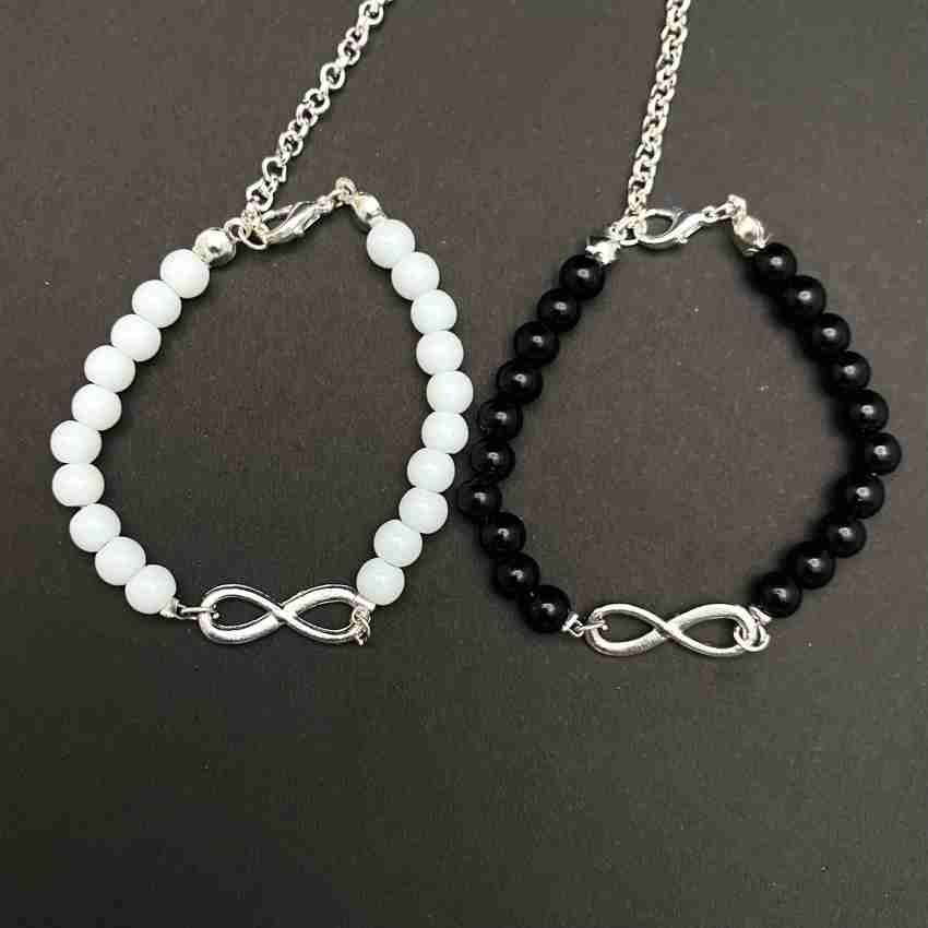 Oralia Infinity Couple Bracelet Silver Infinity Necklace Combo Alloy Necklace Set Price in India Buy Oralia Infinity Couple Bracelet Silver Infinity Necklace Combo Alloy Necklace Set Online at Best
