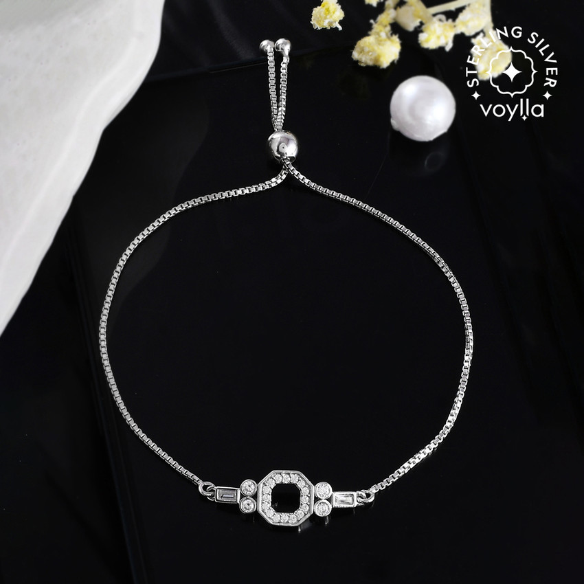 Voylla Sterling Silver Rhodium Bracelet Price in India Buy