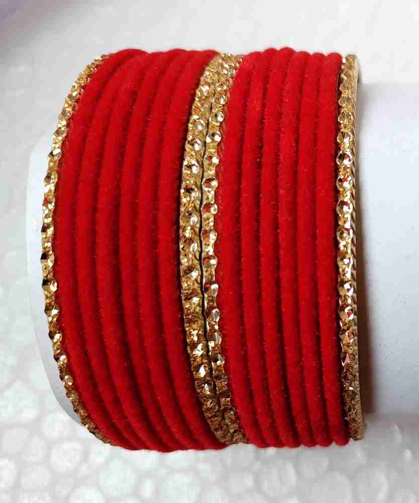 Red velvet bangles hotsell