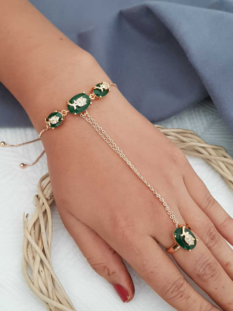 Finger ring with bangle sale