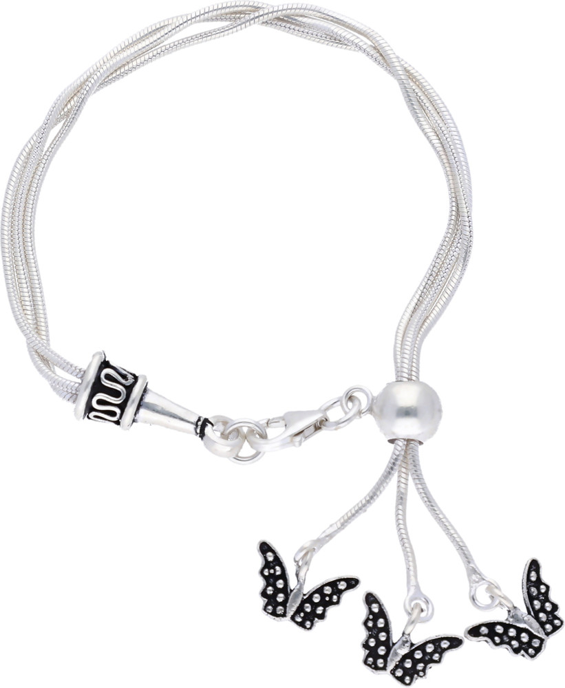 Silver bracelet new arrivals flipkart