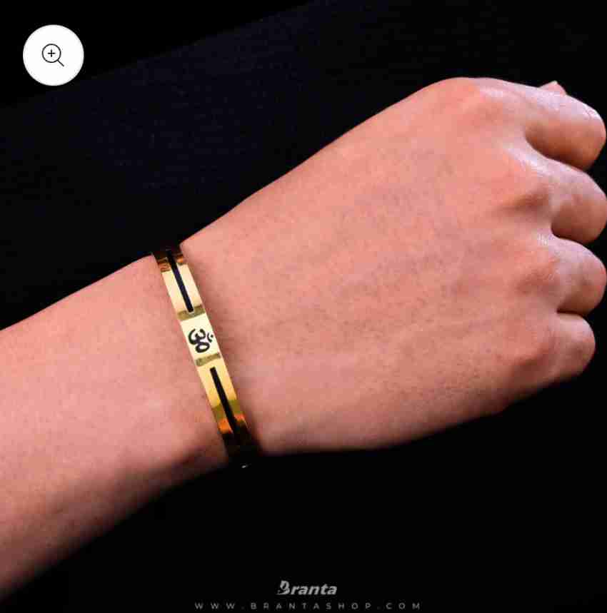 Buy Elegant One Diamond Gold Men's Bracelet - Brantashop