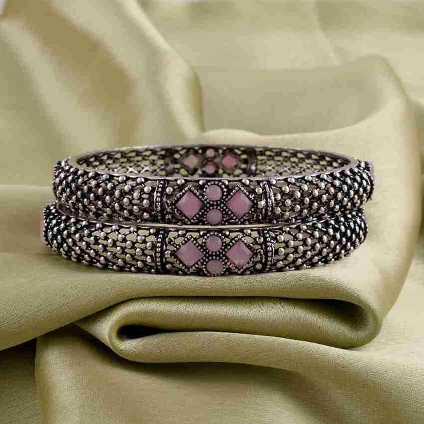 TJC Alloy Agate Silver Bangle Set Price in India Buy TJC Alloy