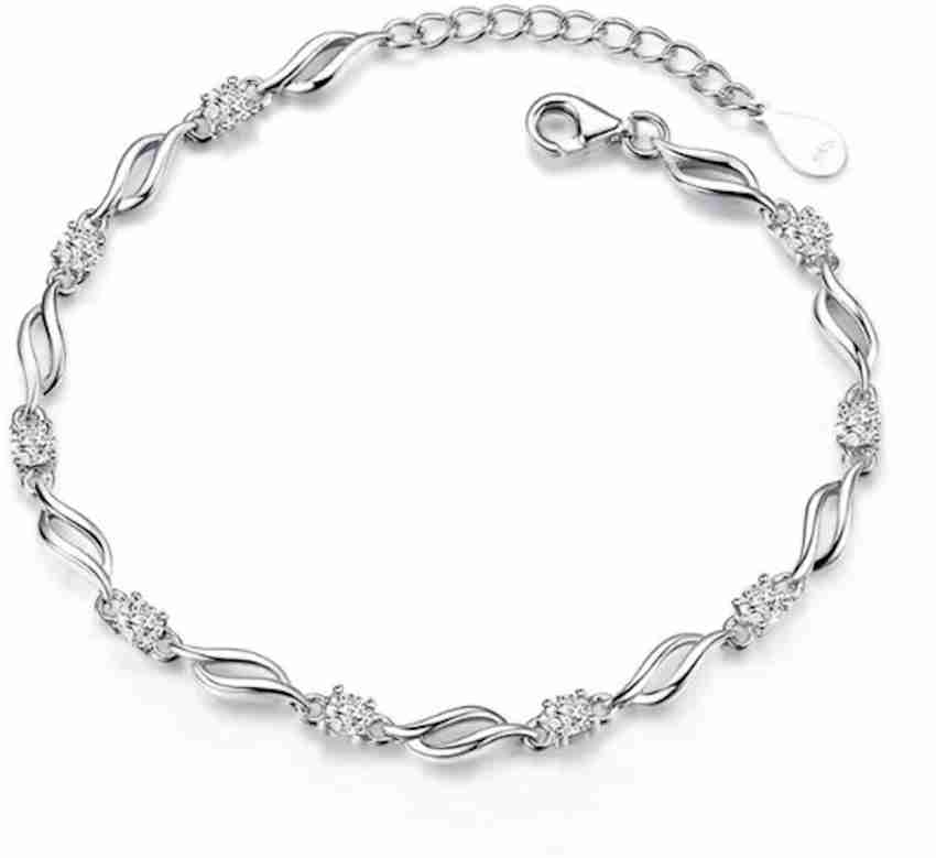 Silver bracelet for girls shop