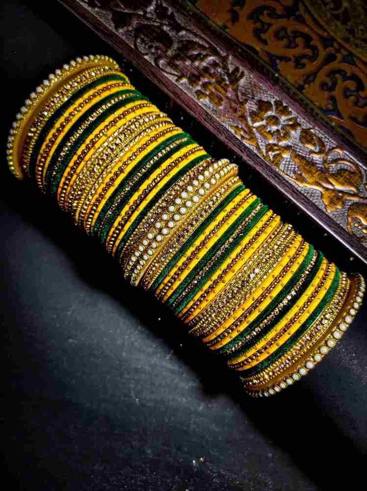 Yellow on sale bangles set