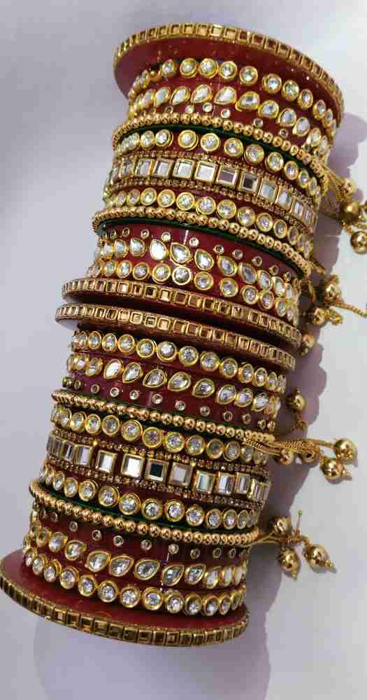 Dulhan bangles set with on sale price