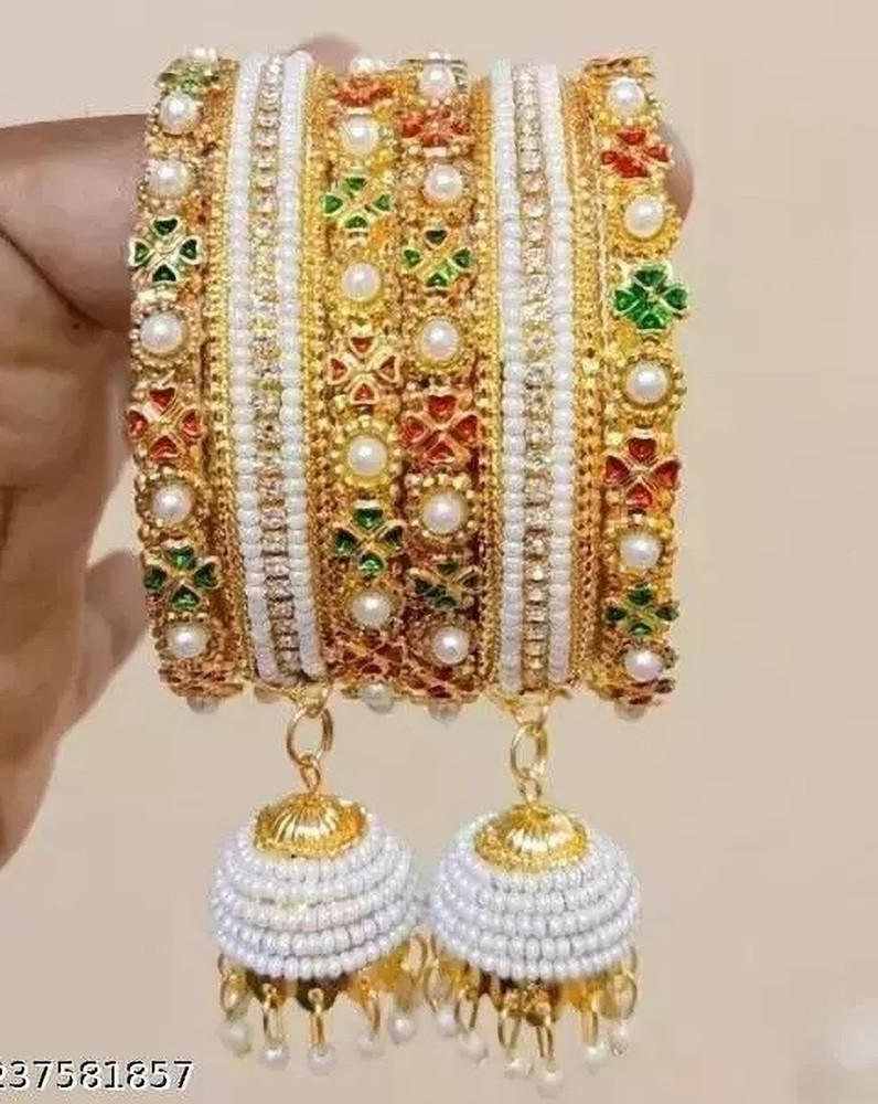 Shiv shankar products Alloy Pearl Bangle Set Price in India Buy
