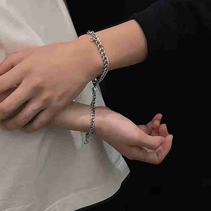 Platinum couple bracelets hot sale