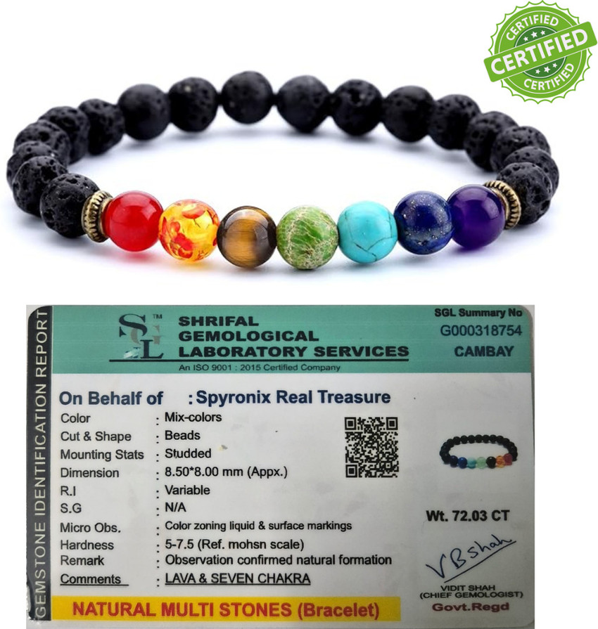 SPYRONIX REAL TREASURE 7 Chakra Bracelet Price in India Buy SPYRONIX REAL TREASURE 7 Chakra Bracelet Online at Best Prices in India Flipkart