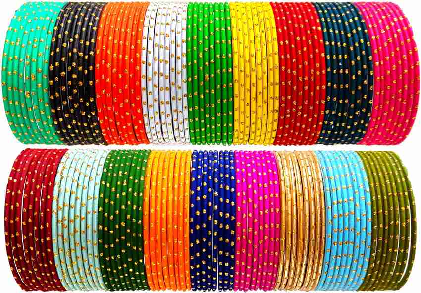 Multi color on sale metal bangles