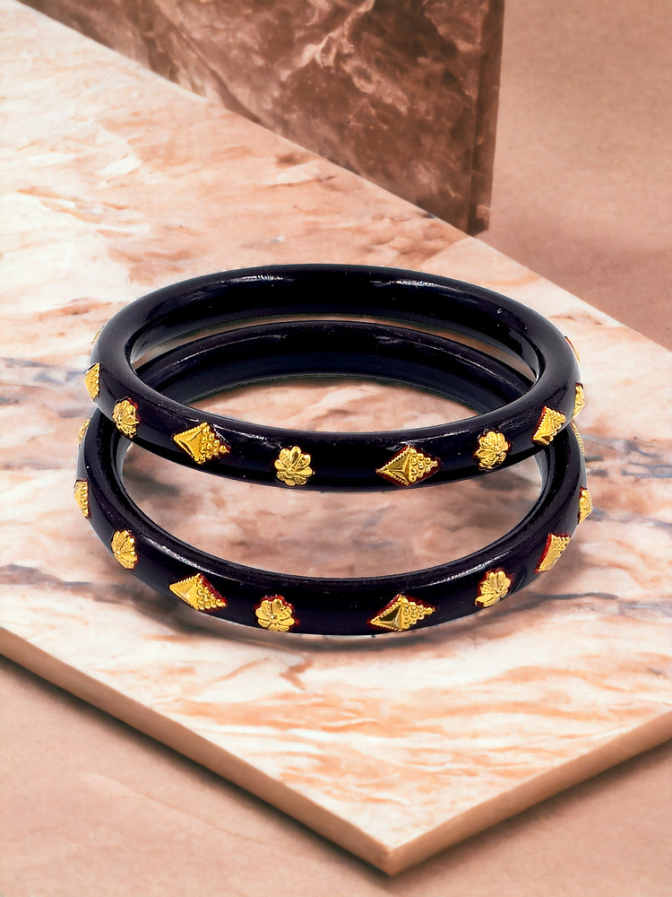 Black pola bangles deals