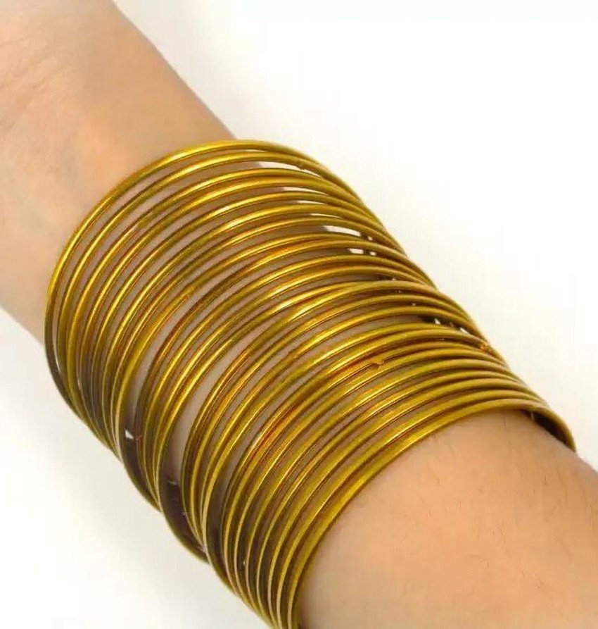 Golden colour metal on sale bangles