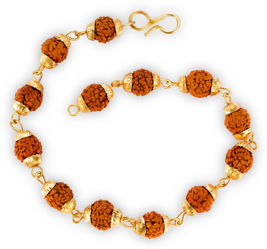 Rudraksha bracelet gold deals price