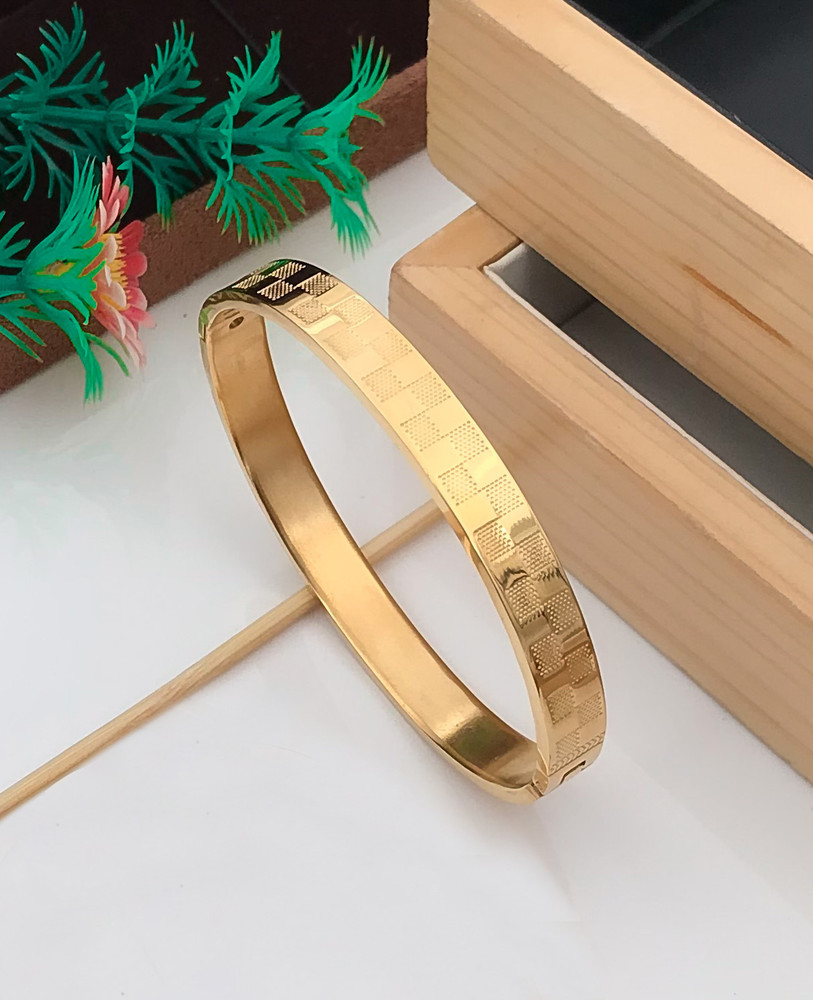 tirgiza Stainless Steel Gold plated Kada Price in India Buy tirgiza Stainless Steel Gold plated Kada Online at Best Prices in India Flipkart