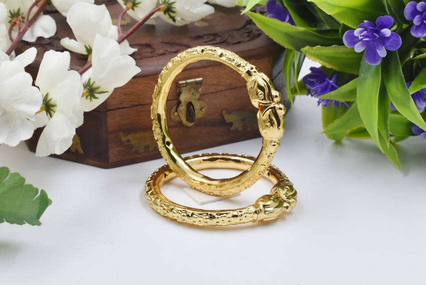 Elephant face hot sale gold bangles