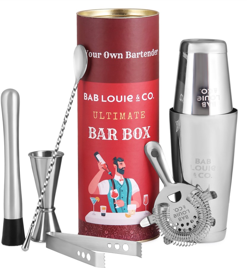 Bablouie Bar Tool Set of 6 Pieces Ultimate Bar Box Home Bartender Kit for  Cocktail Mixer Bar Set Price in India - Buy Bablouie Bar Tool Set of 6  Pieces Ultimate Bar