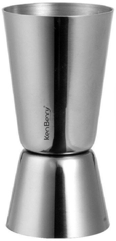 KenBerry Stainless Steel Double Sided Peg Measure 30/60 ML Alcohol