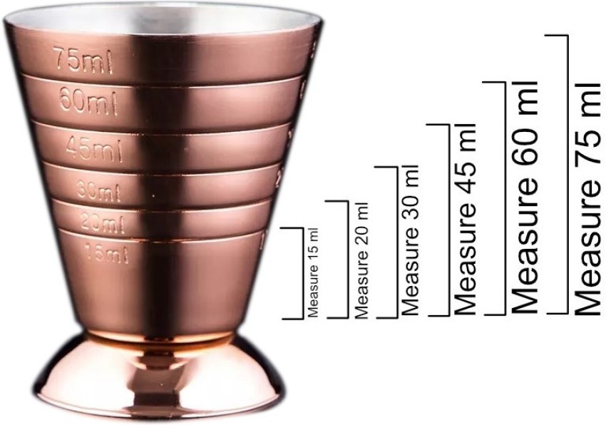 1pc Stainless Steel Jigger Spirit Measure Cup Ounce & Ml Double Sided Measuring  Cup, 15/30ml