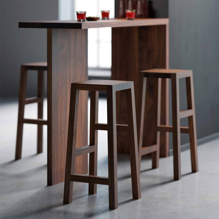 Wood saddle seat counter stool discount