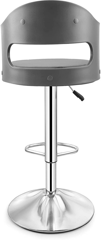 ASTRIDE Amica High Bar Chair Kitchen Stool in Grey Plastic Bar