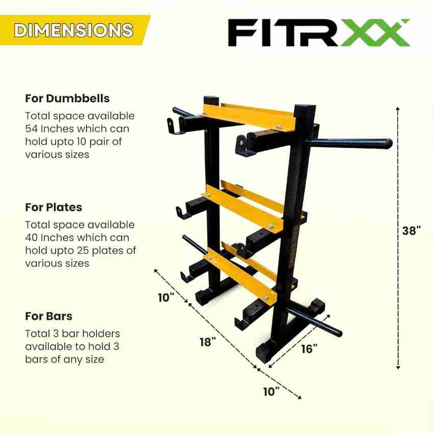 FITRXX Dumbbell Rack weight Plate Tree Rod holder for home gym bar dumbbells stand Dumbbell Stand Buy FITRXX Dumbbell Rack weight Plate Tree Rod holder for home gym bar