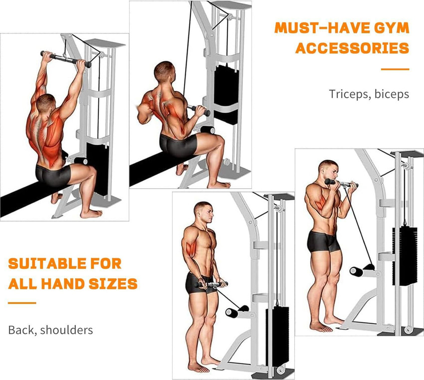YMD Cable Machine Accessories for Home Gym Triceps Pull Down Attachment Multi training Bar Buy YMD Cable Machine Accessories for Home Gym Triceps Pull Down Attachment Multi training Bar Online at Best...