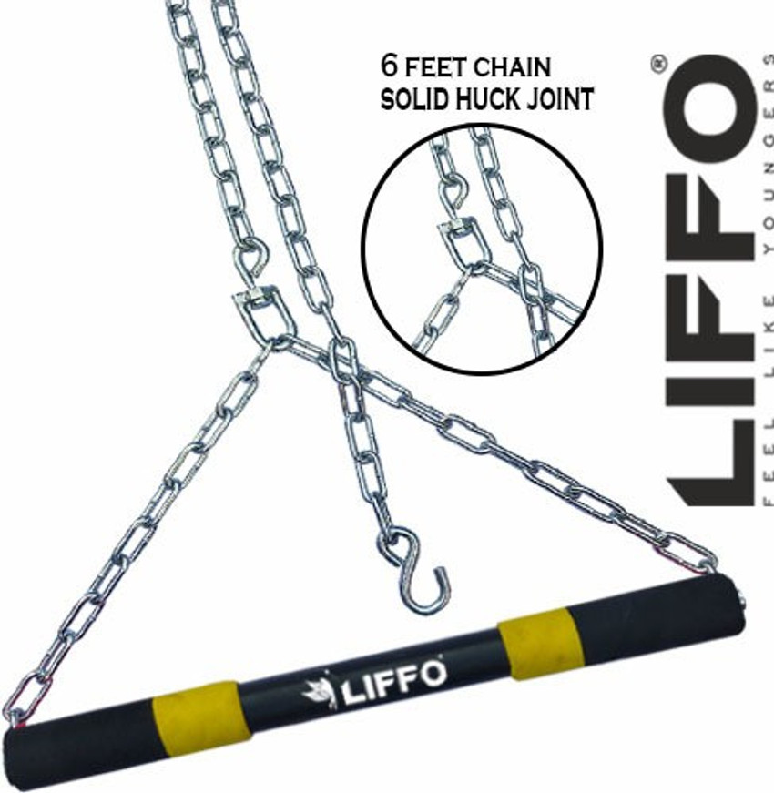 Liffo Height Increase Steel Pull Up Bar Hanging Rod Home Gym Use