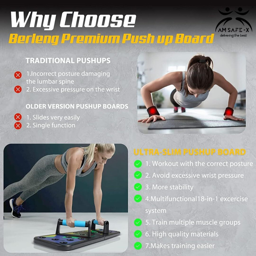 AM SAFE X DELIVERING THE BEST ABS Pushup Board Chest workout Push up Bar Buy AM SAFE X DELIVERING THE BEST ABS Pushup Board Chest workout Push up Bar Online at Best Prices