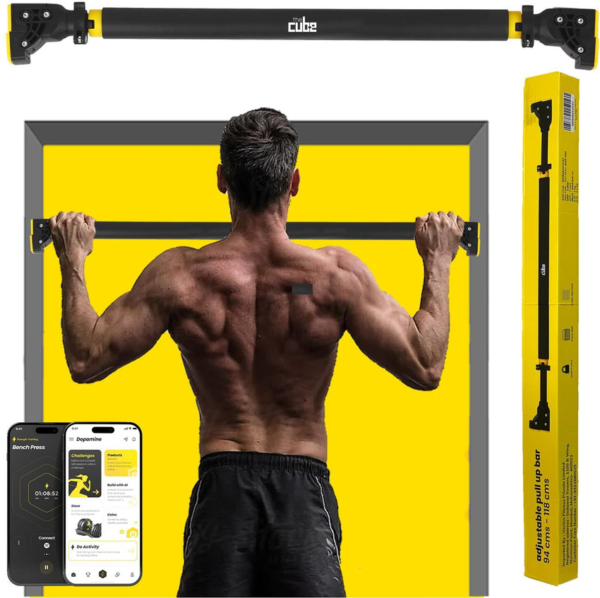 The Cube Pull Up Bar 73 95Cm No Screw Doorway Installation Weight Capacity 220Lbs Chin up Bar Buy The Cube Pull Up Bar 73 95Cm No Screw Doorway Installation Weight Capacity