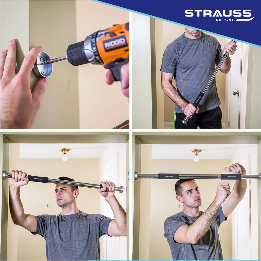 Strauss Adjustable Door Chin Up Bar Pullup Rod Gym Bar Pull up Bar Buy Strauss Adjustable Door Chin Up Bar Pullup Rod Gym Bar Pull up Bar Online at