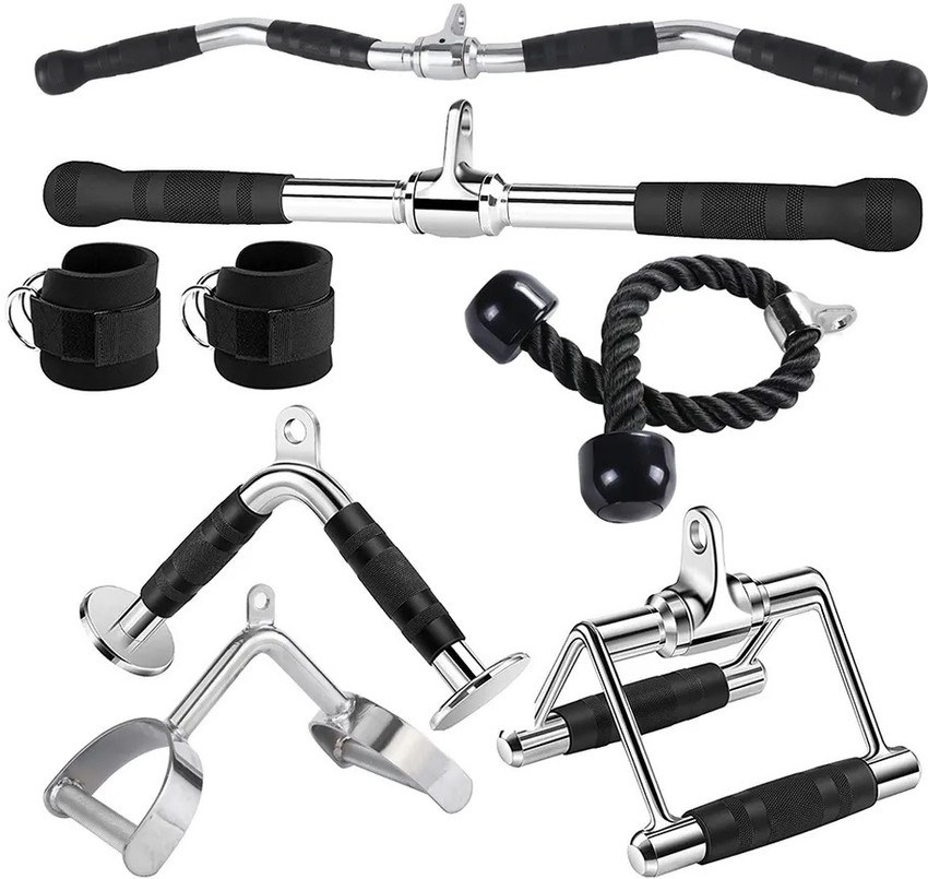 Dinetic Fitness Workout Pulley System Gym Cable Machine Attachments Tricep Biceps Curl Multi training Bar Buy Dinetic Fitness Workout Pulley System Gym Cable Machine Attachments Tricep Biceps Curl Mul...