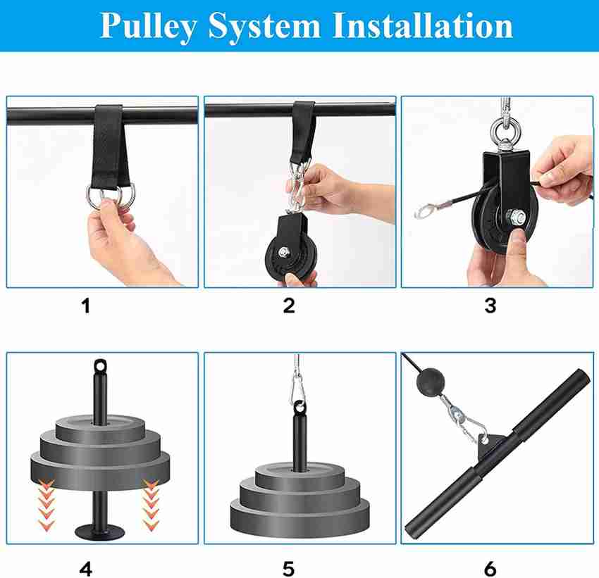 Dinetic Cable Pulley System for Exercise Upgraded DIY Fitness