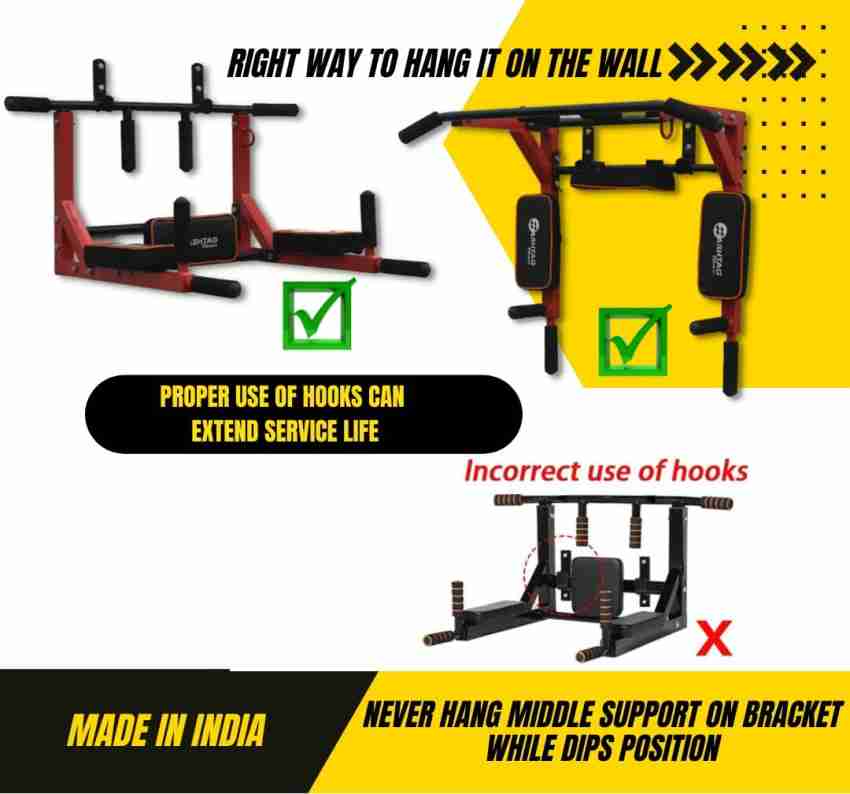HASHTAG FITNESS Home Gym Wall Mount Pull up bar, Strength Training  equipments Pull-up Bar - Price History