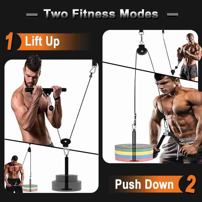 Pulley system pull up bar sales